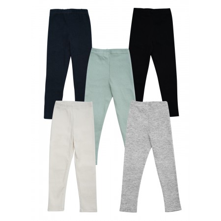 Комплект детские лосины в рубчик 5 шт №2